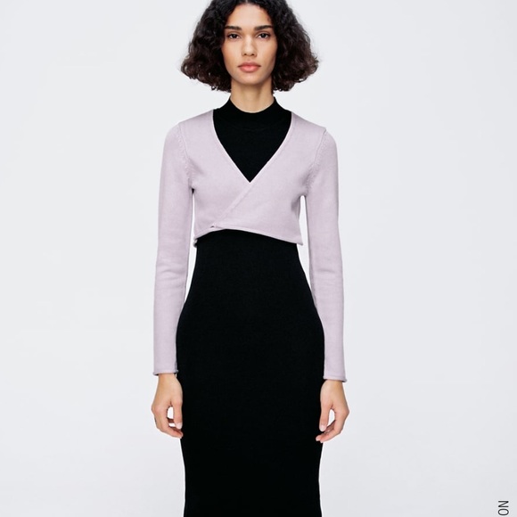 ZARA Light purple Knit wrap top (jacket/cardigan) - Picture 8 of 10